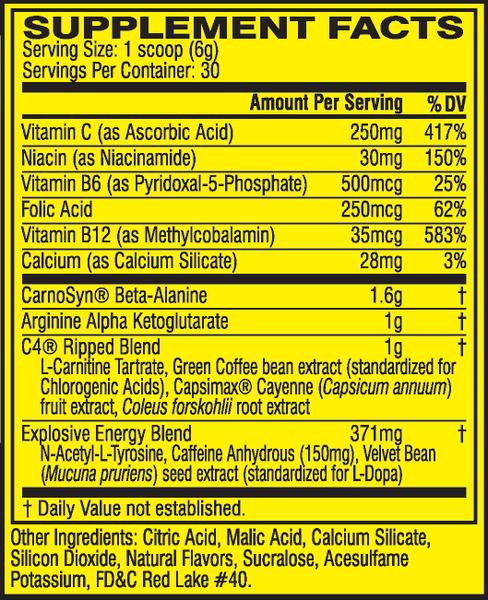 C4 Ripped pre workout